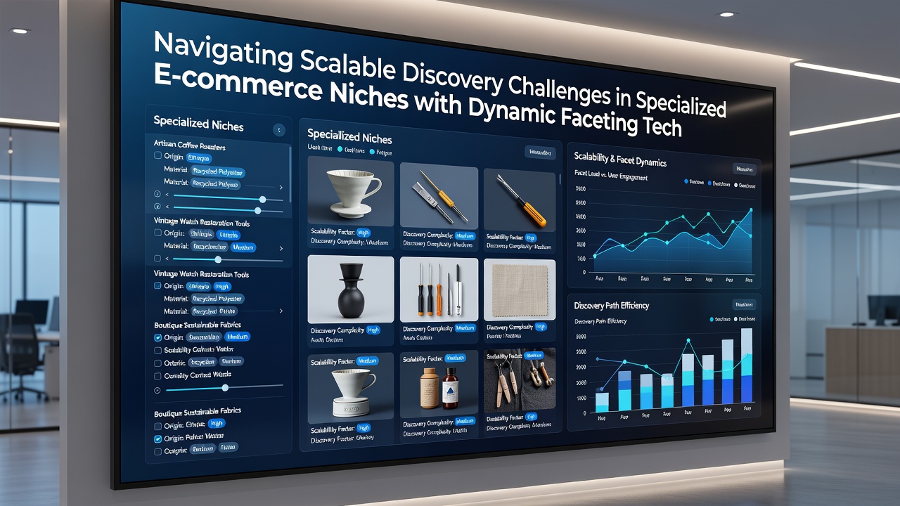 Detailed view of real-time facet updates during a user search session in a specialized product category